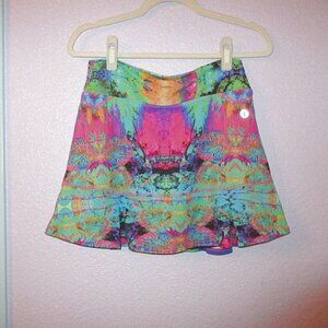 Dona Jo JoJo Skort Size 2 Large Skirt Lined Pockets Surreal Pickleball Tennis